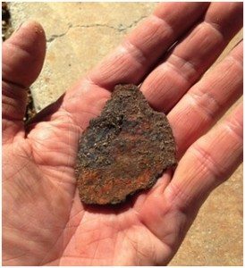 Iron bacteria came off in large flakes.