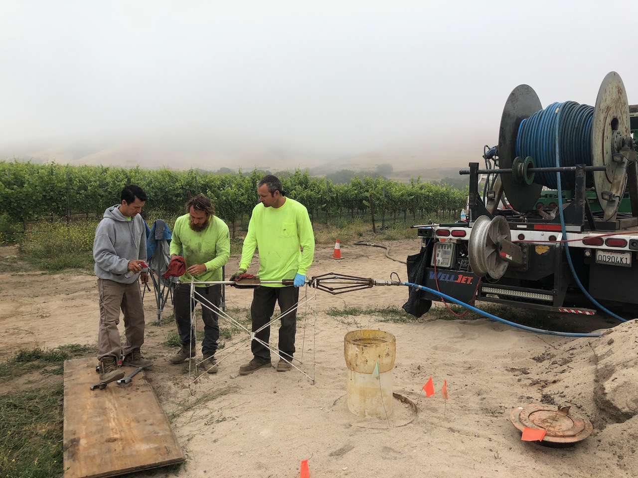 IMG_2609 WellJet field operations on a foggy day, Santa Barbara County.