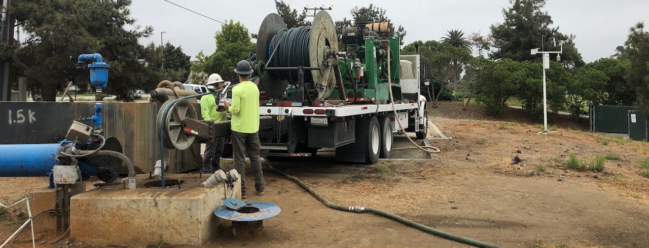 WellJet truck on site for well rehab for Ventura Water.